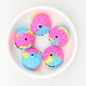 Colorful 3D Glittered Silicone Steamed Stuffed Bun Focal Beads 20pcs 12