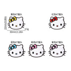 Silicone Focal Beads KT Cat Head With Pink and Red Bow 20pcs 3
