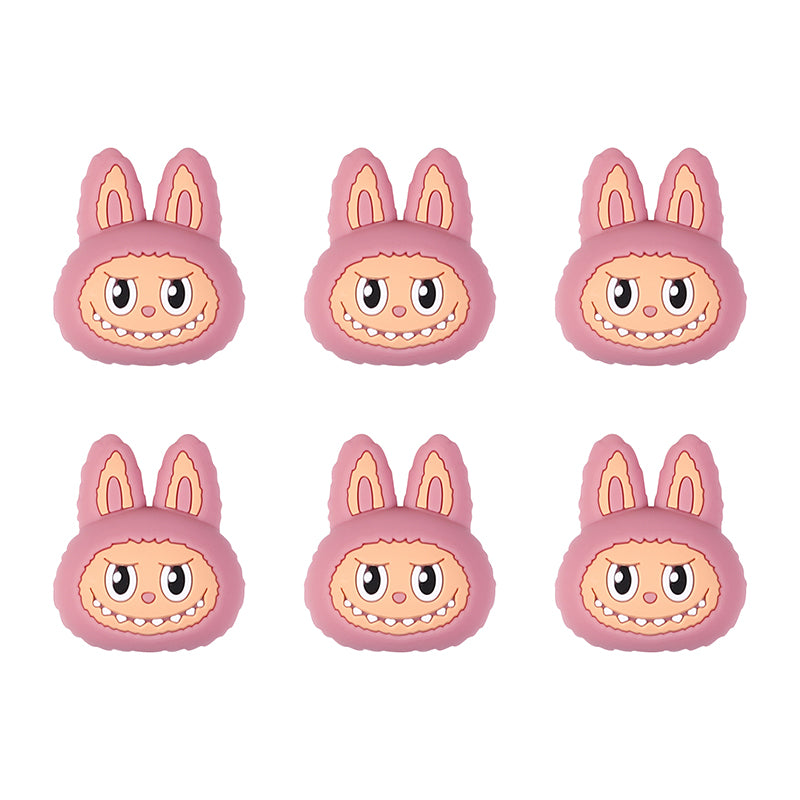 Silicone 3D Focal Beads Bunny Labub Unique Expressions 20pcs 5