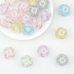Shimmer Heart Strip Enlaced Acrylic Beads 20mm 10pcs