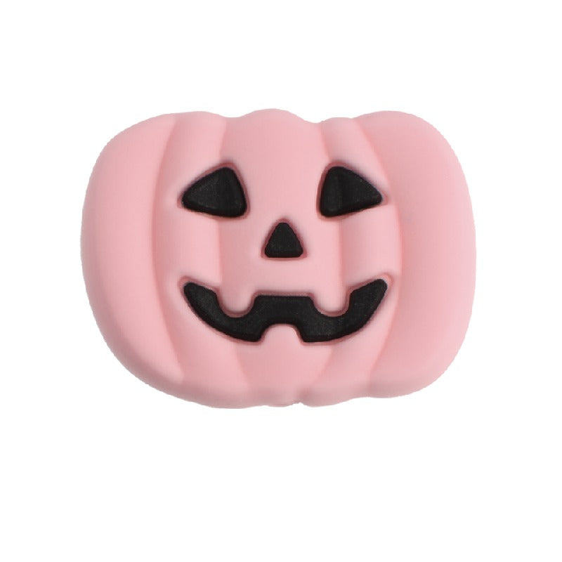Silicone Focal Beads Halloween Ghost Pumpkin Bat Designs 10pcs 32