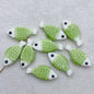 Hand Painted Fish Ceramic Beads 29mm Spotted Colorful 5pcs 15