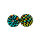 15mm Checkered Silicone Beads Classic Color Pattern 50pcs 14