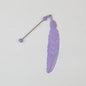 Beadable Feather Bookmarks Metal Colorful Detailed 13g - Candy Purple