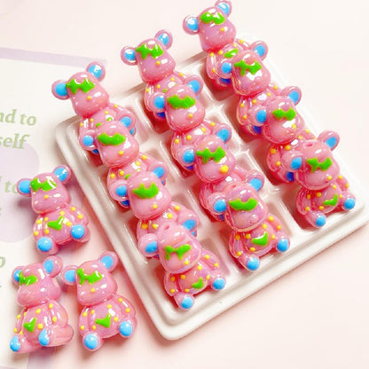 Glow Light In the Dark Little Bear Acrylic Beads 22x32mm 5pcs 8