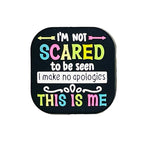 Silicone Focal Beads I'm Not Scared To Be Seen Colorful Text 20pcs