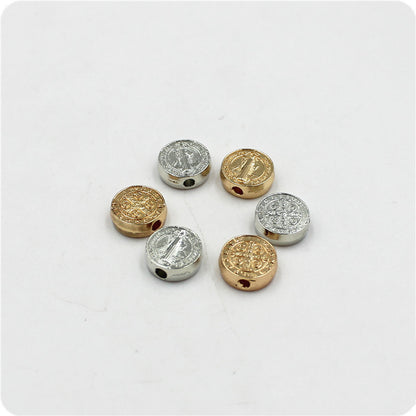 Jesus Portrait Metal Beads 9mm Vintage Alloy Medallion 50pcs 4