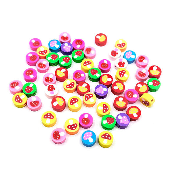 Animal and Plant Series Flat Clay Beads Colorful Polymer 100pcs 30