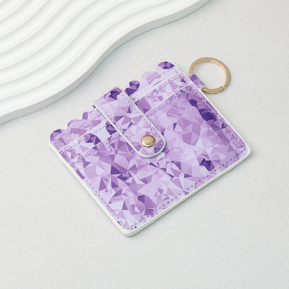 PU Card Holder Keychain Multi Patterned