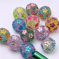 Crystal Bubblegum Beads 20mm Plum Blossom Cluster Mixed Colors 50pcs