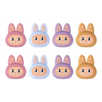 Silicone 3D Focal Beads Bunny Faces Multi Color 20pcs 9