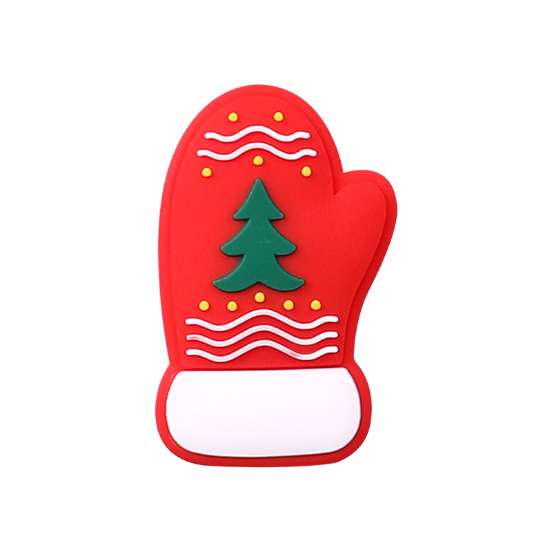 Silicone Focal Beads Christmas Tree House Kitty Merry Christmas 20pcs 7