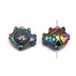 Painted Cat Fish Acrylic Beads 26x22mm Glossy Iridescent 8pcs 12