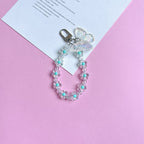 Acrylic Flower Laser Butterfly Beaded Keychain Translucent Colorful 11