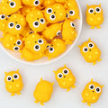 Yellow Monster 3D Silicone Focal Beads 20 pcs