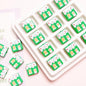 Christmas Square Acrylic Beads 16mm Gingerbread House Design 10pcs 9
