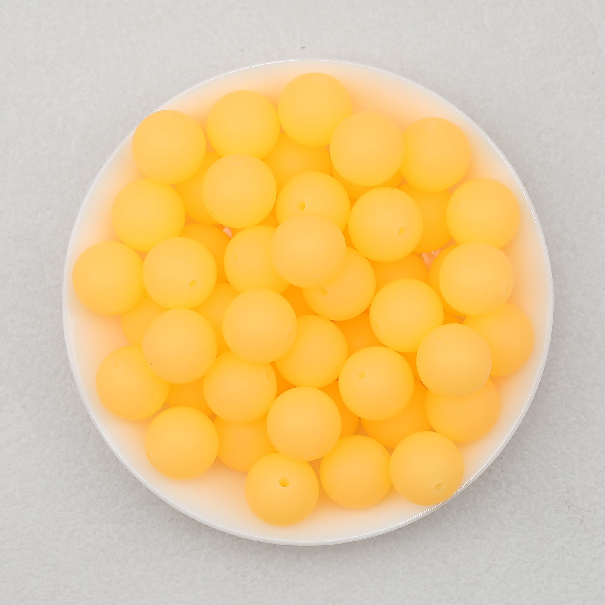 Glow in the Dark 15mm Round Silicone Beads 50pcs - 5 Orange to Orange