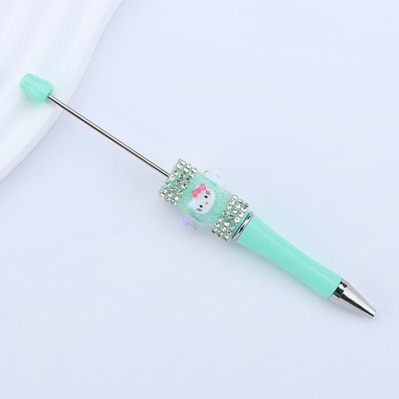 Beadable Pen with Kitty and Rhinestone  26