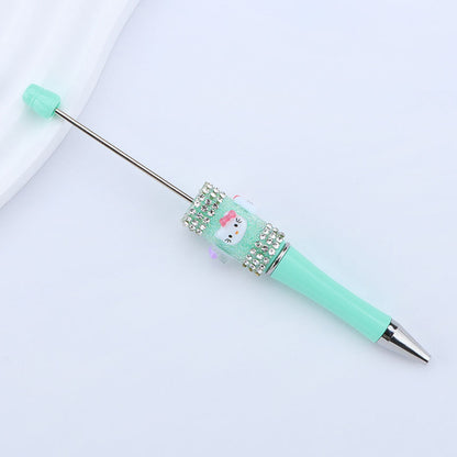 Beadable Pen with Kitty and Rhinestone  26