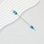 Beadable Double Head Point Drill Nail Tool Metal Handle 12.2cm - sky blue