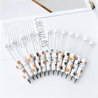 Beadable Halloween Pen with Pumpkin Ghost and Skull Designs