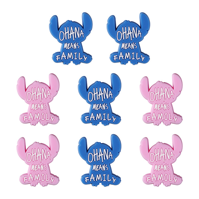 Silicone Focal Beads Stitch Character Front View 20pcs 10