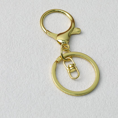Zinc Alloy Lobster Clasp Keychain Hardware with Split Ring