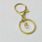 Zinc Alloy Lobster Clasp Keychain Hardware with Split Ring
