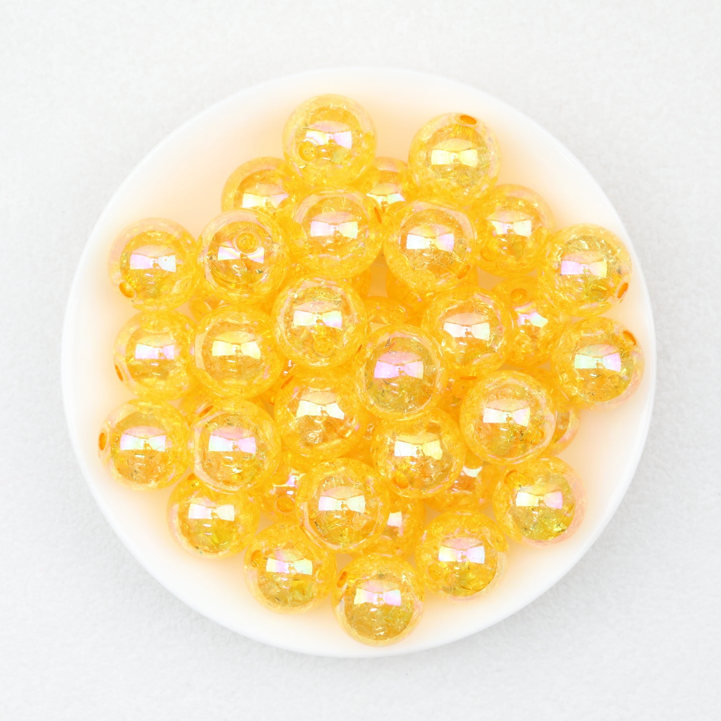 Crackle Acrylic Round Beads 16mm 20mm Assorted Candy Colors 20pcs 5
