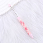 Beadable Long Pink Butterfly Pattern Ballpoint Pen for Crafting 4