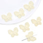 Transparent Frosted Butterfly Acrylic Beads 21x18mm Pastel Colors 20pcs 7