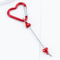 Beadable Metal Carabiners Heart-shaped With Bars