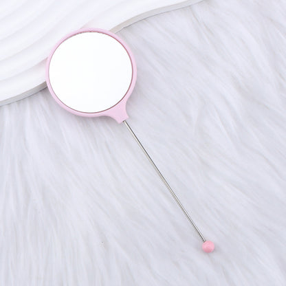 Beadable Mirrors Mini Handheld Round