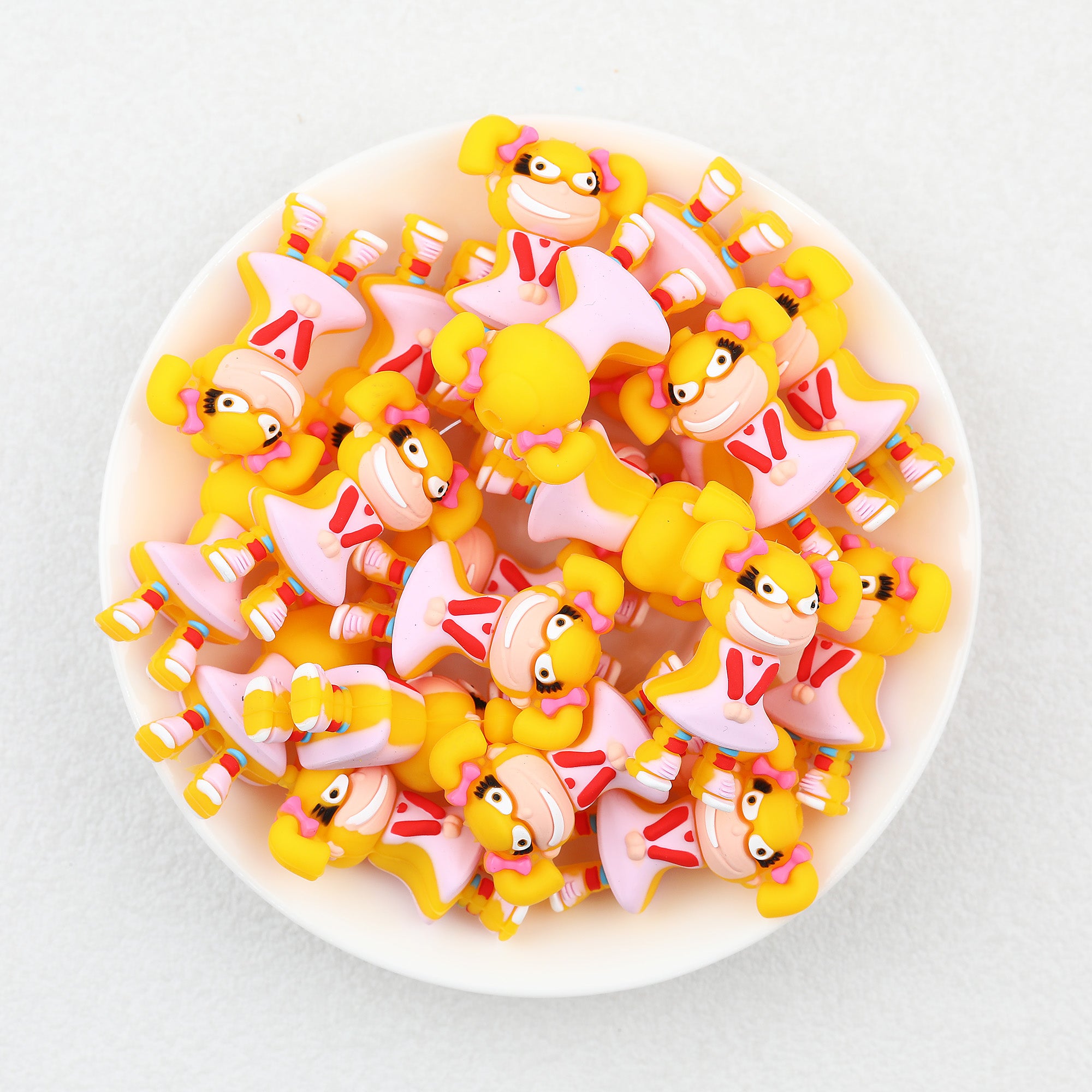 3D Hey Arnold Girl Character Silicone Focal Beads 20pcs  2