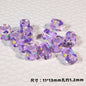 Painted Heart Pattern Cylindrical Glass Beads 11x13mm Hand Painted 10pcs 4