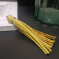 Silver PU Leather Tassel Keychain Metallic 9cm Length 14