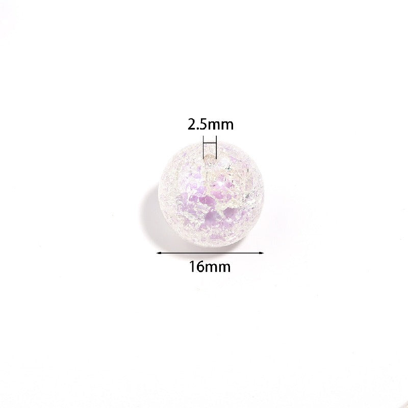 Crackle Round Acrylic Beads 16mm Pastel Mixed Colors 10pcs 2