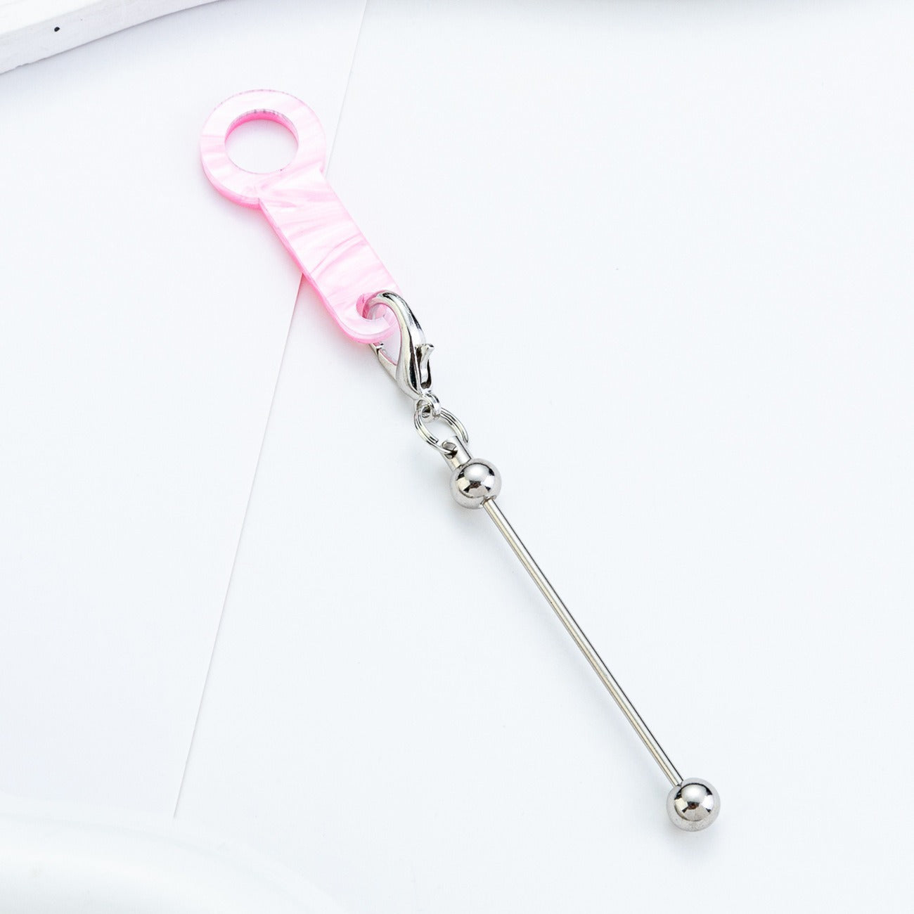 Beadable Cup Charms Glitter Marble Texture