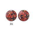 15mm Silicone Beads Rhombus Printed Design 50pcs 11