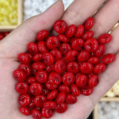 Resin Spacer Beads 10mm Oil Painting Texture 60pcs 10