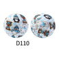 15mm Round Silicone Beads Floral Pattern Printed Design 50pcs 12