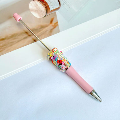 Creative Animal Cartoon Patch Rainbow Heart Beadable Pen 20
