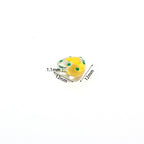 Dot Heart Acrylic Beads 12mm Colorful Centers 5pcs 2
