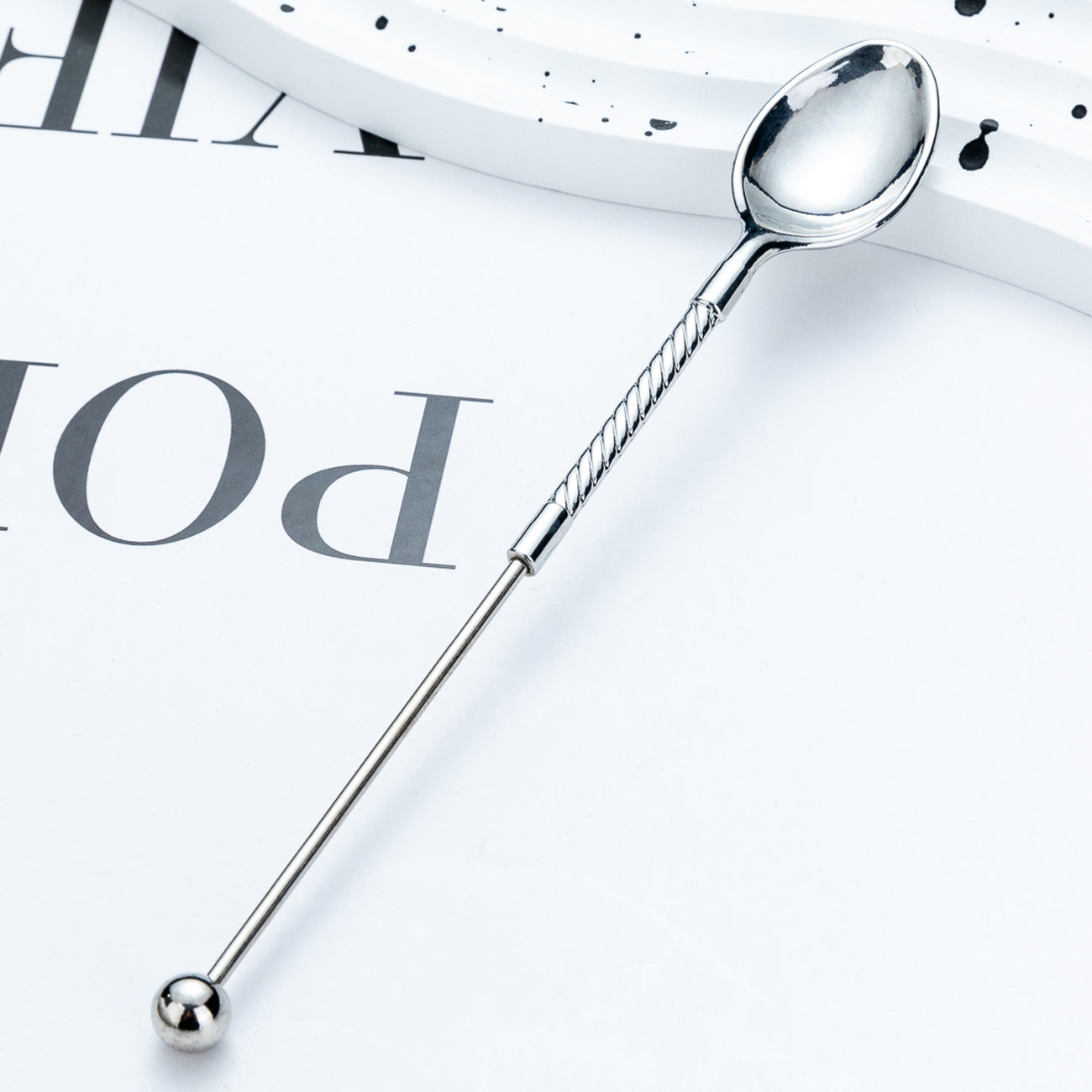 Beadable Metal Spoons for Stirring Coffee