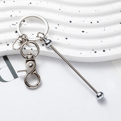 Beadable Gradient Color DIY Metal Keychain