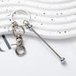 Beadable Gradient Color DIY Metal Keychain