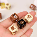 Printed Square Acrylic Beads 15mm Brown Bear Series 10pcs 2