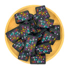 Silicone Focal Beads Hang On Let Me Overthink This Multicolor Lettering 20pcs 2
