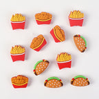 Silicone 3D Focal Beads Fast Food Chicken Nuggets French Fries Taco Pizza 20pcs 5