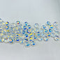 Electroplated Flat Glass Beads 4-6mm Shimmering Blue Silver Rainbow 200pcs 4
